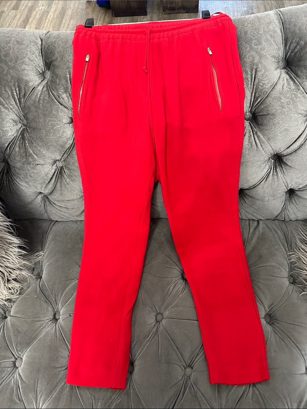 Stella McCartney Bright Red Stretch Jogger Pants